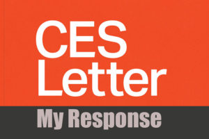 CES Letter - My Response